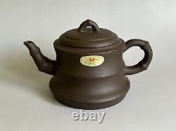 Vintage Chinese Yixing Zisha Purple Sand Tea Pot Set Signed 1980s