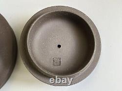 Vintage Chinese Yixing Zisha Purple Sand Tea Pot Set Signed 1980s