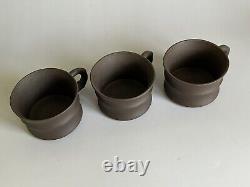 Vintage Chinese Yixing Zisha Purple Sand Tea Pot Set Signed 1980s