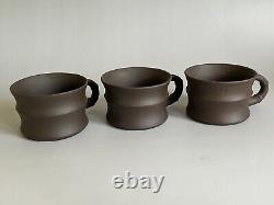 Vintage Chinese Yixing Zisha Purple Sand Tea Pot Set Signed 1980s