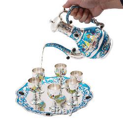 Vintage Coffee Pot Tea, Crafts Teapot Cup Set, Tea Service Set for Tea Table 6Cups