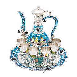 Vintage Coffee Pot Tea, Crafts Teapot Cup Set, Tea Service Set for Tea Table 6Cups