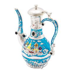 Vintage Coffee Pot Tea, Crafts Teapot Cup Set, Tea Service Set for Tea Table 6Cups