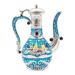 Vintage Coffee Pot Tea, Crafts Teapot Cup Set, Tea Service Set for Tea Table 6Cups