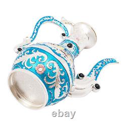 Vintage Coffee Pot Tea, Crafts Teapot Cup Set, Tea Service Set for Tea Table 6Cups