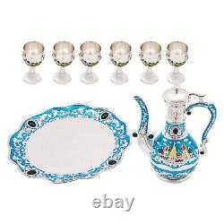 Vintage Coffee Pot Tea, Crafts Teapot Cup Set, Tea Service Set for Tea Table 6Cups