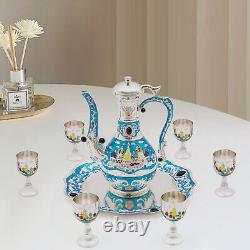 Vintage Coffee Pot Tea, Crafts Teapot Cup Set, Tea Service Set for Tea Table 6Cups