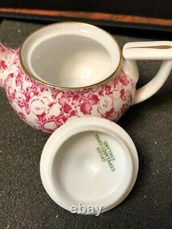 Vintage Copeland Spode Miniature Rose Chintz Teapot Tea Cup & Saucer Excellent
