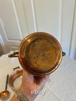 Vintage Copper Tea Pot Set With Soup Tureen