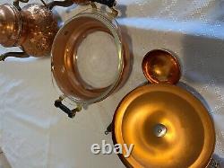 Vintage Copper Tea Pot Set With Soup Tureen