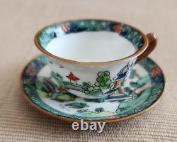 Vintage Crown Staffordshire England Ye Olde Willow Porcelain Miniature Tea Set