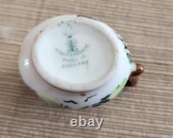 Vintage Crown Staffordshire England Ye Olde Willow Porcelain Miniature Tea Set