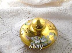 Vintage Czech Bohemia Cranberry Teapot with Lid