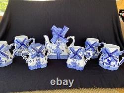 Vintage Delft Windmill Tea Set