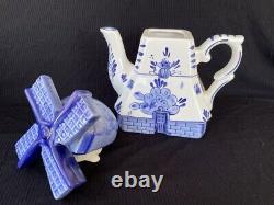 Vintage Delft Windmill Tea Set