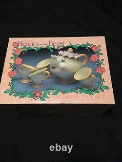 Vintage Disney Beauty and The Beast Mrs Potts Teapot and Cup Set Complete