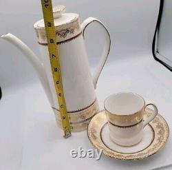 Vintage ElizabethannSwiss Cottage Fine Bone China Tea Pot & Cup/Saucer Set. EC