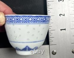 Vintage Fine 3pc Asian Tea Set with Woven Wicker Carrying Warmer Basket Signed
