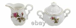 Vintage Fine China Tea Set in Rose Pattern Includes 5 Tea Cups and Saucers