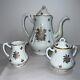 Vintage Fonde En 1789 France Tea Set Tea Pot, Sugar And Creamer