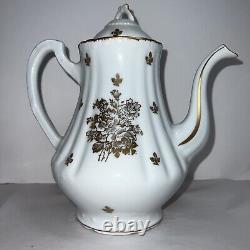 Vintage Fonde En 1789 France tea set Tea Pot, Sugar And Creamer