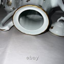 Vintage Fonde En 1789 France tea set Tea Pot, Sugar And Creamer