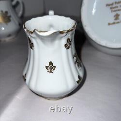 Vintage Fonde En 1789 France tea set Tea Pot, Sugar And Creamer