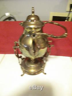 Vintage German Brass Samowar Old Samovar Teapot Set