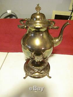 Vintage German Brass Samowar Old Samovar Teapot Set