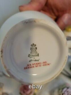 Vintage Germany H & C Selb Bavaria Heinrich Christine Teapot Creamer Sugar