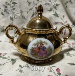 Vintage Gold Fragonard Demitasse Tea Set For 5, Bavaria, Germany (3)