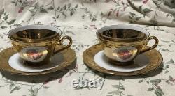 Vintage Gold Fragonard Demitasse Tea Set For 5, Bavaria, Germany (3)