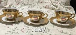 Vintage Gold Fragonard Demitasse Tea Set For 5, Bavaria, Germany (3)