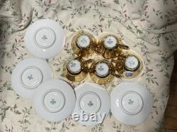 Vintage Gold Fragonard Demitasse Tea Set For 5, Bavaria, Germany (3)