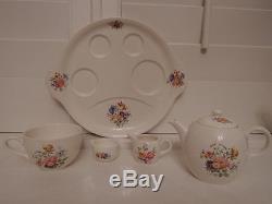 Vintage Grays Pottery Floral Breakfast Set 1950's Teapot Tea for One