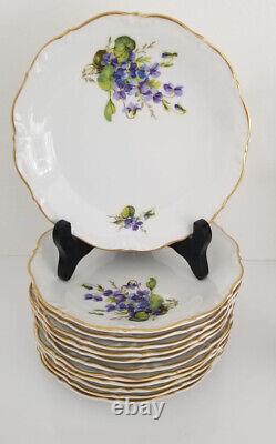 Vintage Hackeforos Sweden Violets Coffee Dessert Set for12 Cups Plates Tea Pot