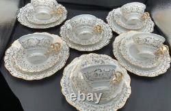 Vintage Haus Dresden Fine China Tea West Germany 23 Piece Set