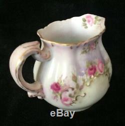 Vintage Haviland Limoges Hand Painted Tea Set -Teapot, Creamer, Sugar Bowl, Tray