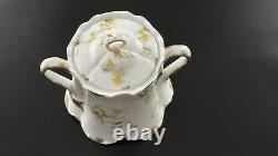 Vintage Haviland TEA SET TeaPot Sugar Creamer Limoges Schleiger 78 Yellow Blue