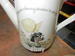 Vintage Holly Hobbie Yellow Girl Set Tea Pot Sugar Bowl and Milk Jug RARE