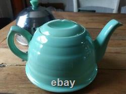 Vintage Insulated Teapot Water / Coffee Pot, Milk Jug and Sugar Set Green/ Blue