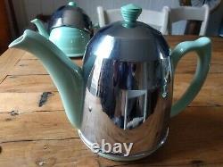 Vintage Insulated Teapot Water / Coffee Pot, Milk Jug and Sugar Set Green/ Blue