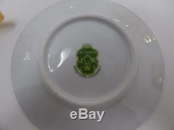 Vintage JKW Bavaria Germany Porcelain Josef Kuba Gold Gilt Tea Pot Set 6 Cup