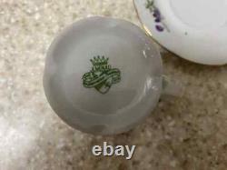 Vintage J. L. MENAU German Porcelain 17-Pc White Floral Demitasse Coffee Tea Set
