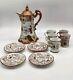 Vintage Japanese Porcelain Hand Painted Coffee Tea Pot With Cups And Plates Set