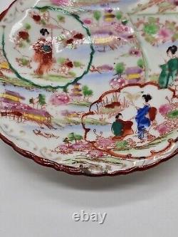 Vintage Japanese Porcelain Hand Painted Coffee Tea Pot With Cups And Plates Set