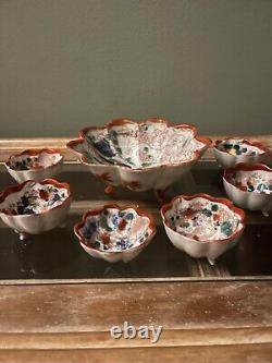 Vintage Japanese Porcelain Handpainted Chocolate Tea Pot Set