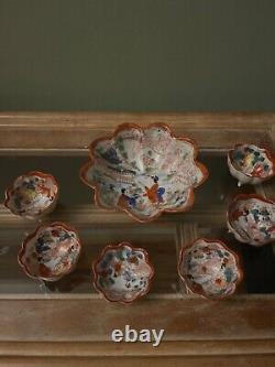 Vintage Japanese Porcelain Handpainted Chocolate Tea Pot Set