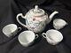 Vintage Jingdezhen Chinese Tea Set Teapot & 4 Teacups