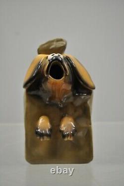 Vintage John Groth Ceramic Pottery Doggie Bag Teapot Dog in Paper Lunch Bag